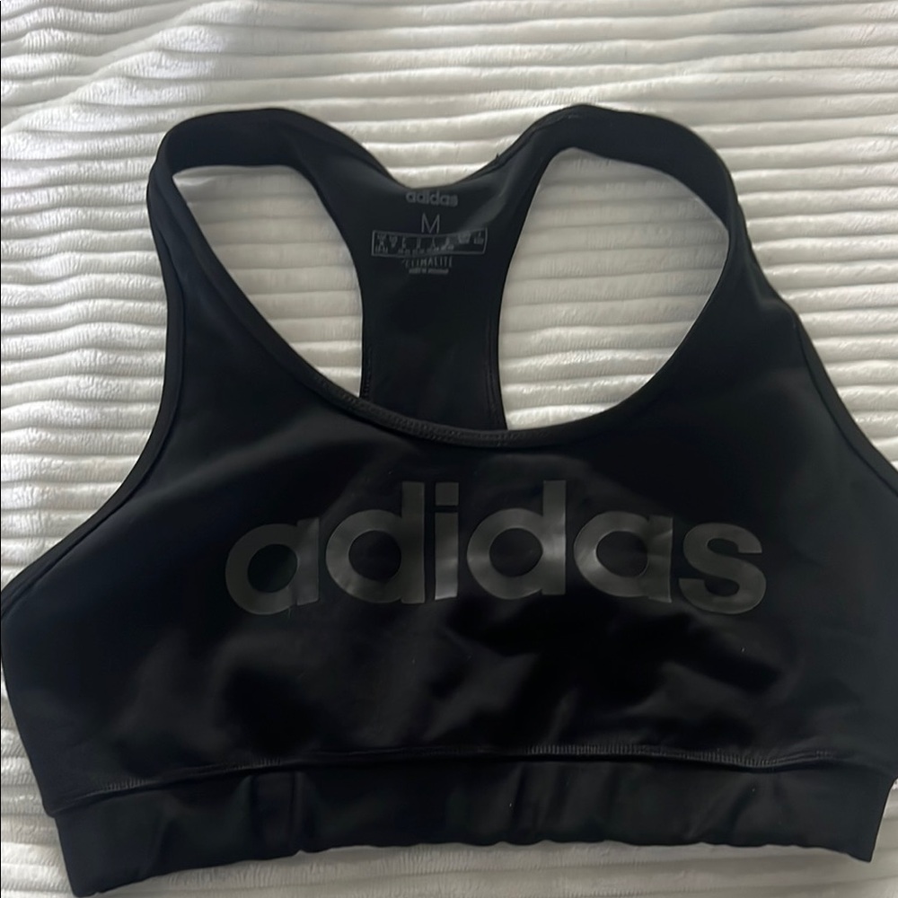Adidas Black Sports Bra Medium Support